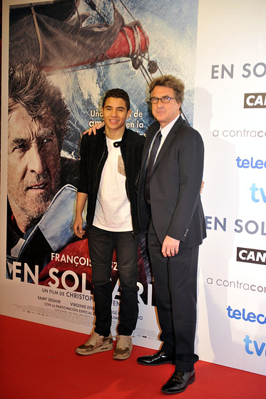 François Cluzet y Samy Seghir en En Solitario (Premiere en Madrid. Diciembre 2013)
