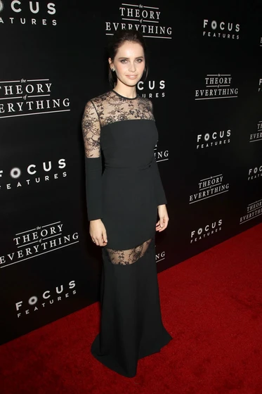 Felicity Jones en La Teoría del Todo (Premiere en New York. 2014)